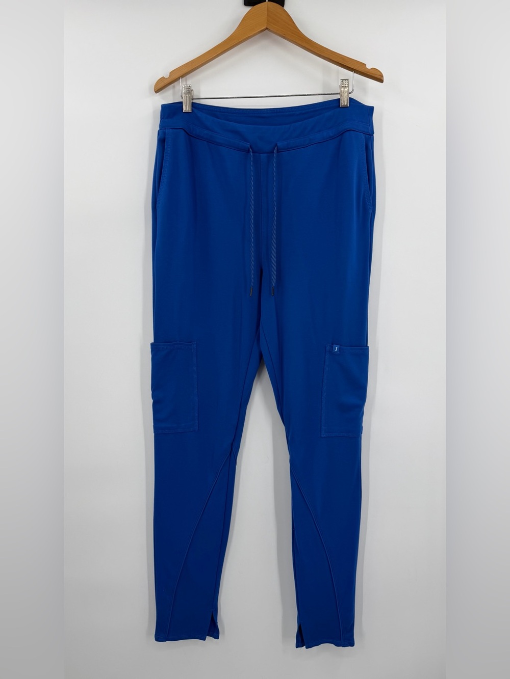 Jaanuu Royal Blue Cargo Scrub Pants XL Tall XLT Stretch Medical Workwear uniform
